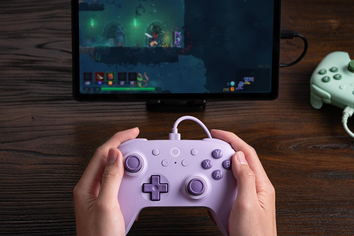 8Bitdo Ultimate 2C Wired Controller for Windows PC and Android, with 1000Hz Polling Rate, Hall Effect Joysticks and Hall Triggers, and Remappable L4/R4 Bumpers (Purple