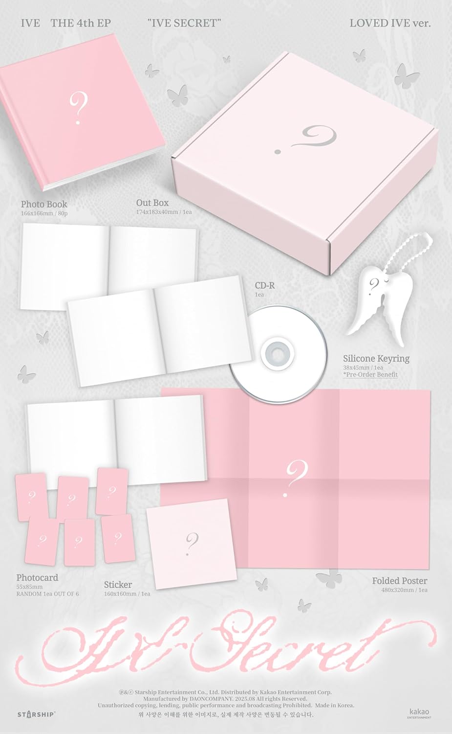 Ive Secret - Loved Ive Version - incl. Photobook, Photocard, Sticker + Folded Poster