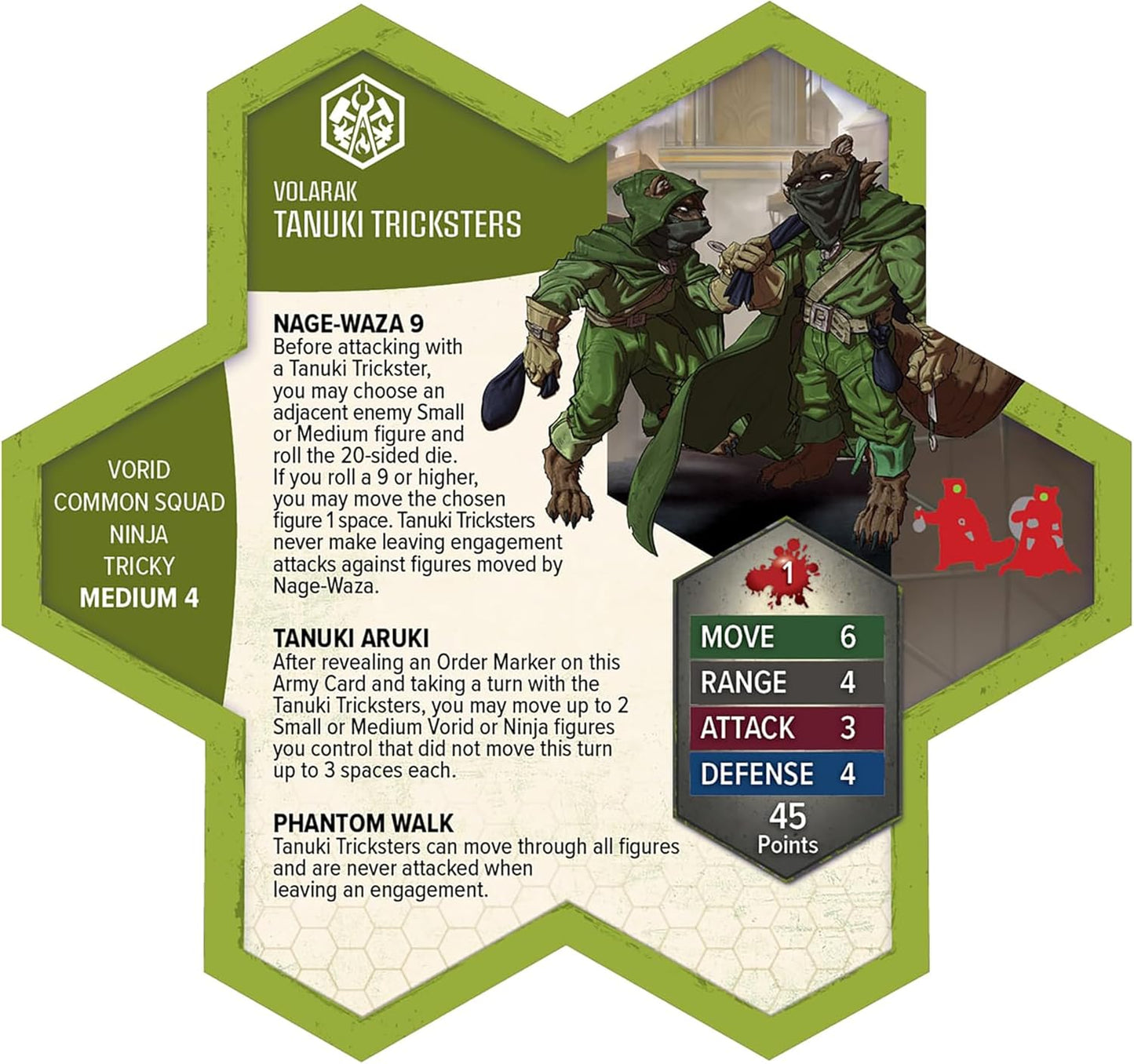 Renegade Games : Heroscape : Molten Crustaceans & Tanuki Tricksters – Extension de l'armée, 5 Figurines Non peintes assemblées et 5 Cartes, Accessoire de Jeu de Figurines