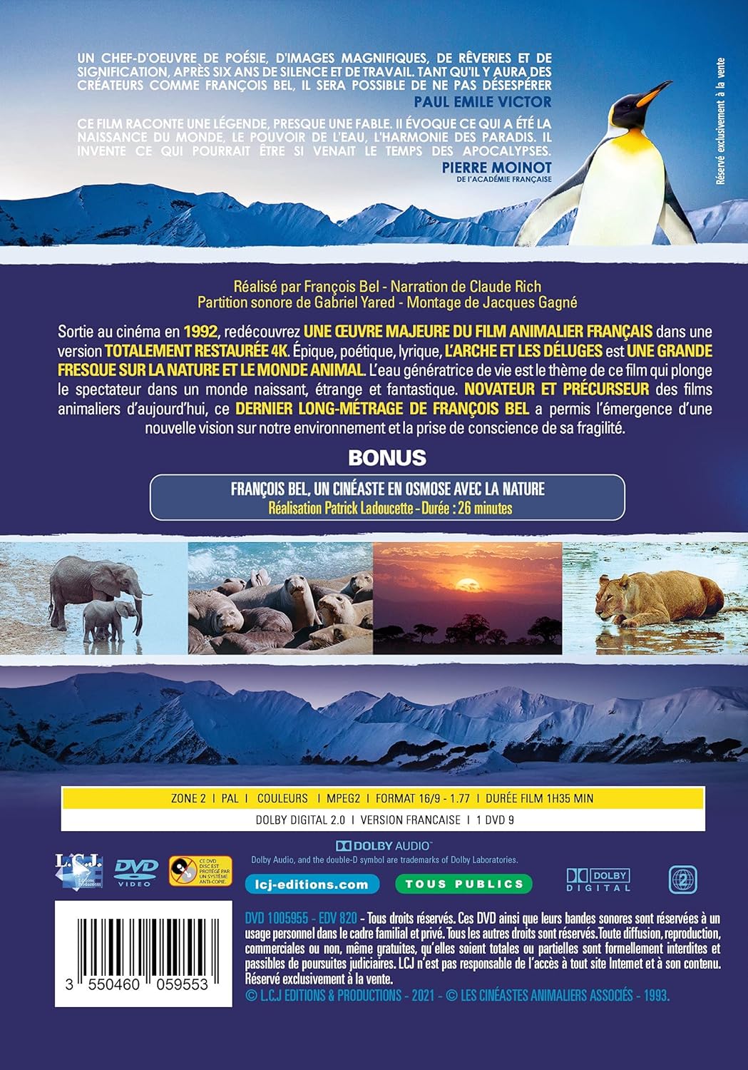 L'ARCHE ET LES DELUGES DVD