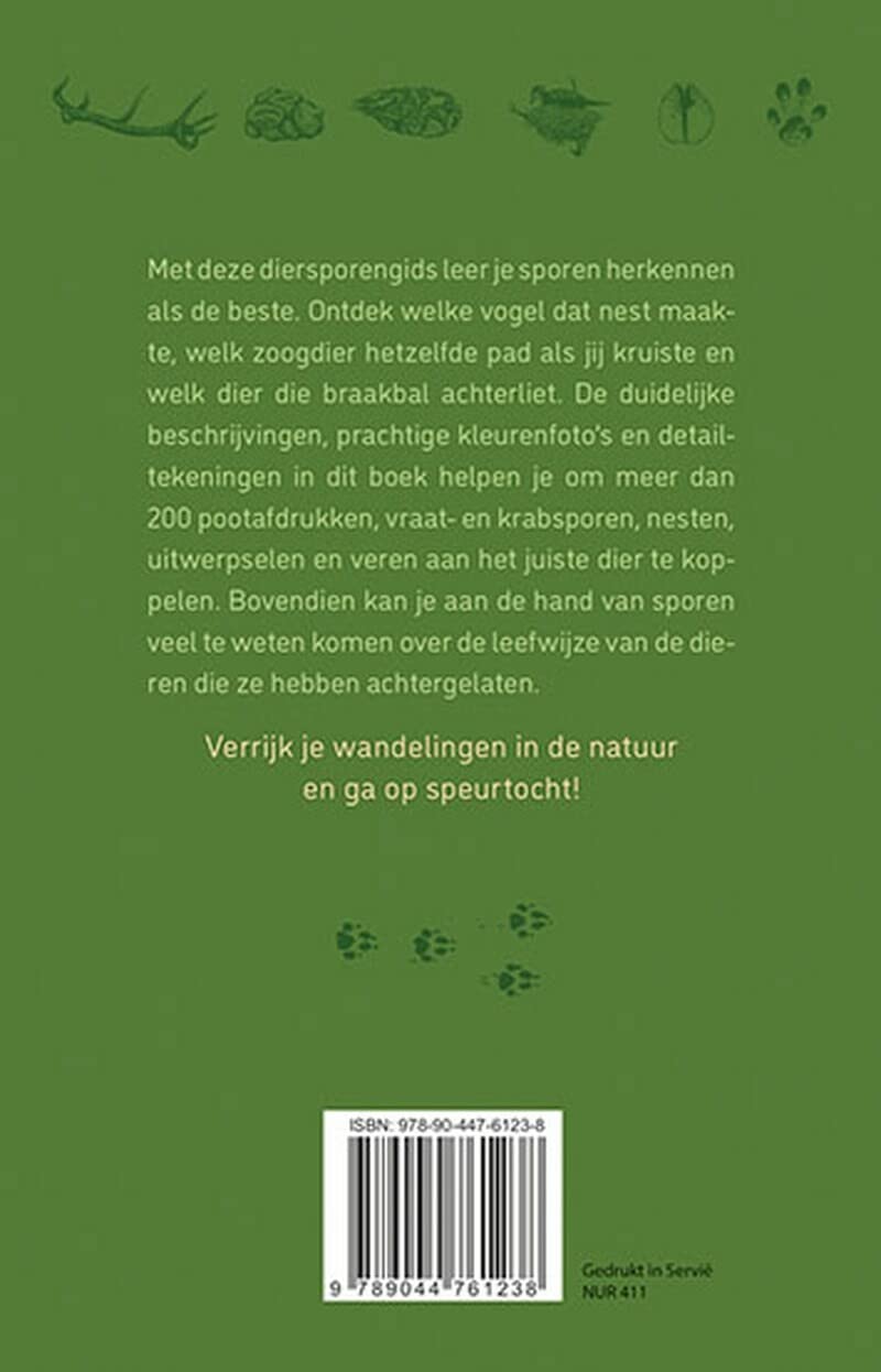 Diersporen: ruim 200 diersporen eenvoudig herkennen (Veldgids