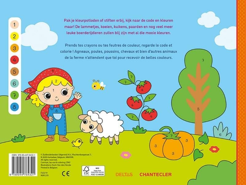 Kleuren op nummer - Op de boerderij / Coloriages codés – A la Ferme