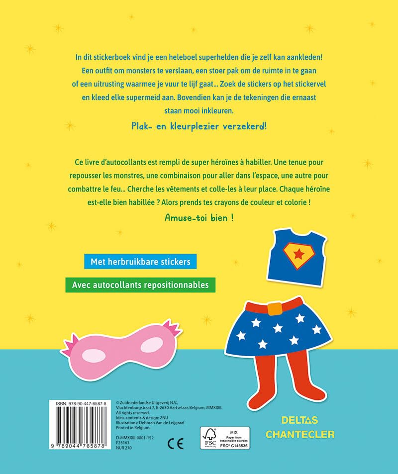 Super girls Sticker Fun - Aankleedpoppen / Super girls Sticker Fun - Poupées à habiller: Poupées à habiller. Avec des autocollants repositionnables
