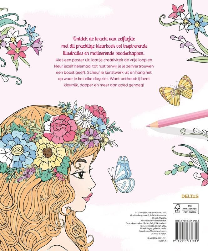 Color therapy Hou van jezelf Kleurboek: 24 kleurposters voor meer zelfliefde