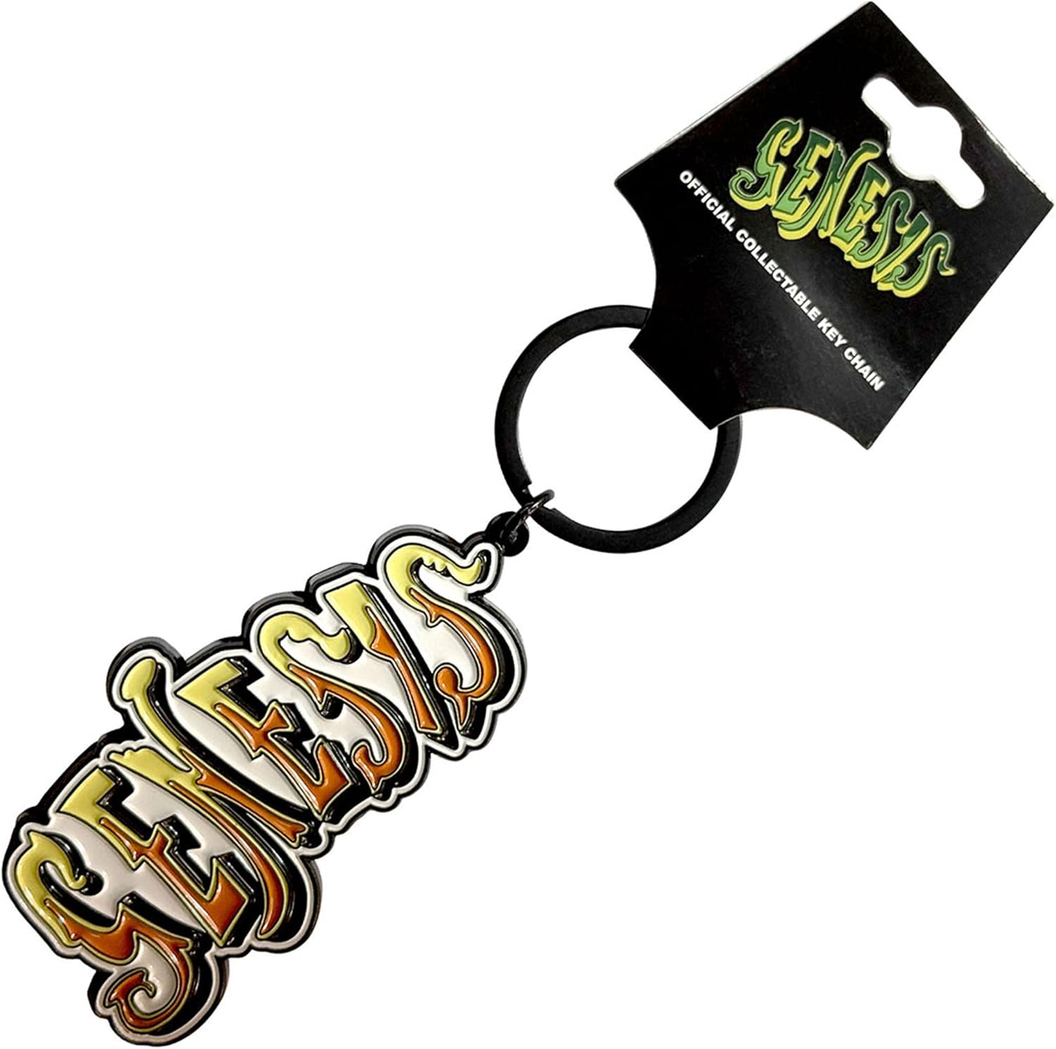 Rock Off officially Licensed Products Genesis Orange Classic Logo keyring Keychain One Size