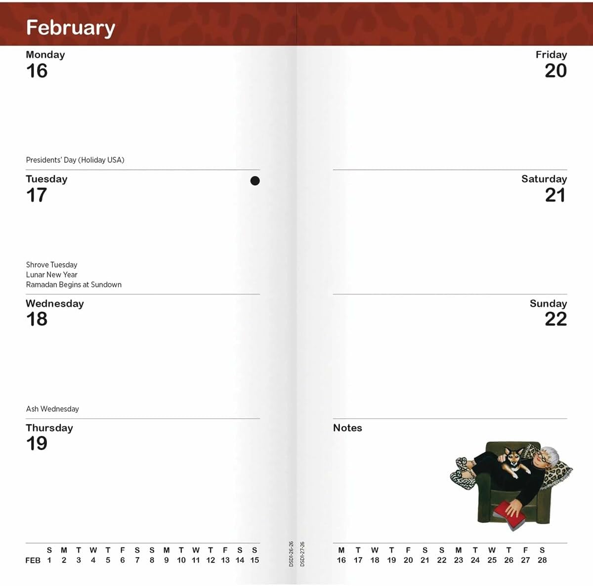 Carousel Worldwide, Beryl Cook 2026 Deluxe Slim Diary Planner