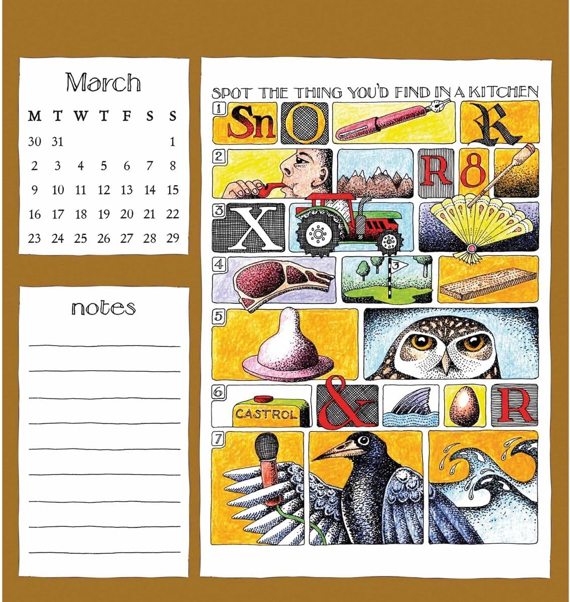 Carousel Worldwide, Simon Drew 2026 Easel Desk Calendar