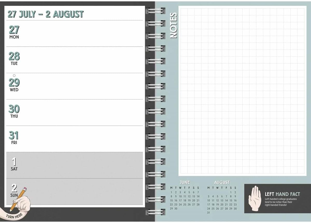 Carousel Calendars Left-Handed A5 Diary 2026