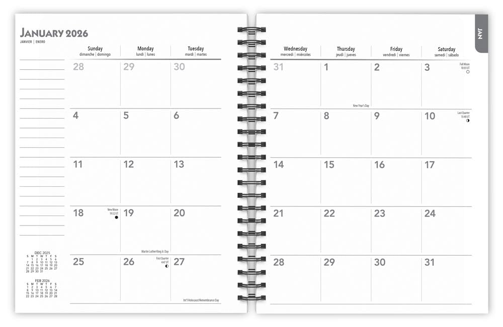 The BrownTrout Portrait Series: The Noble Horse | 2026 6 x 7.75 Inch Spiral-Bound Wire-O Weekly Engagement Planner Calendar | New Image Every Week | Pets Equestrian