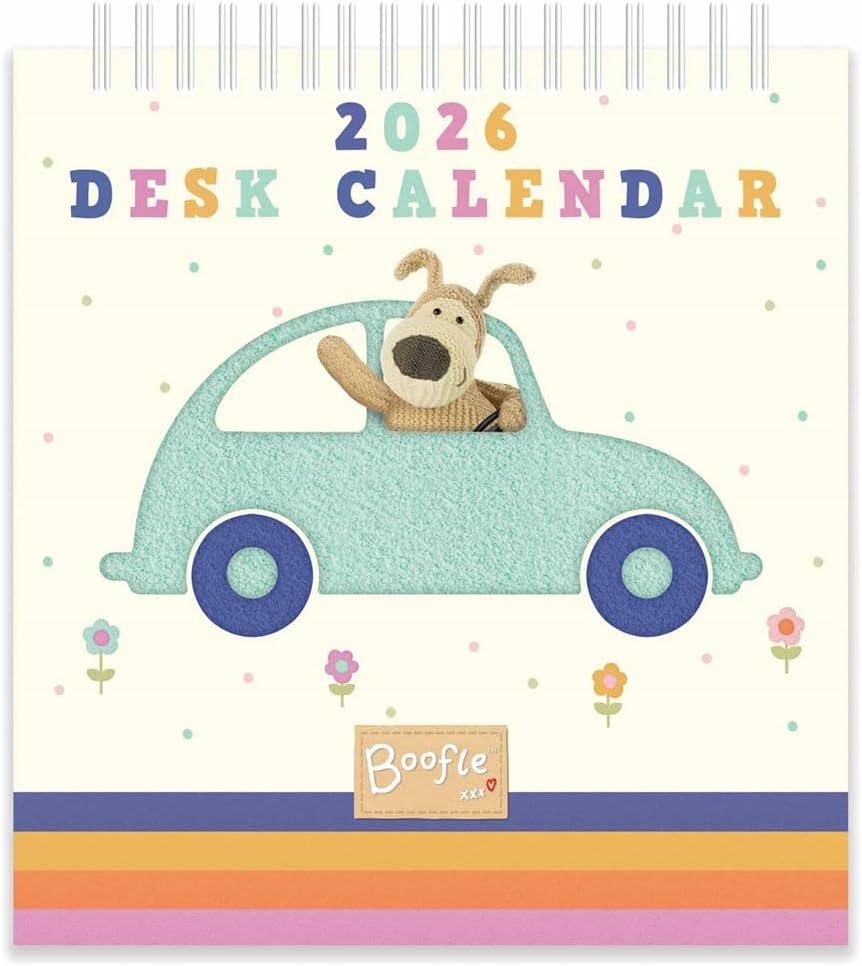 2026 Boofle Desk Calendar Month to View Layout by Portico Designs Ltd