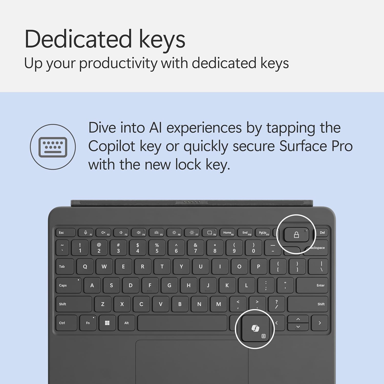 Microsoft Surface Pro 12-inch Keyboard with Slim Pen | Compatible with Surface Pro (1st Edition) | Slate