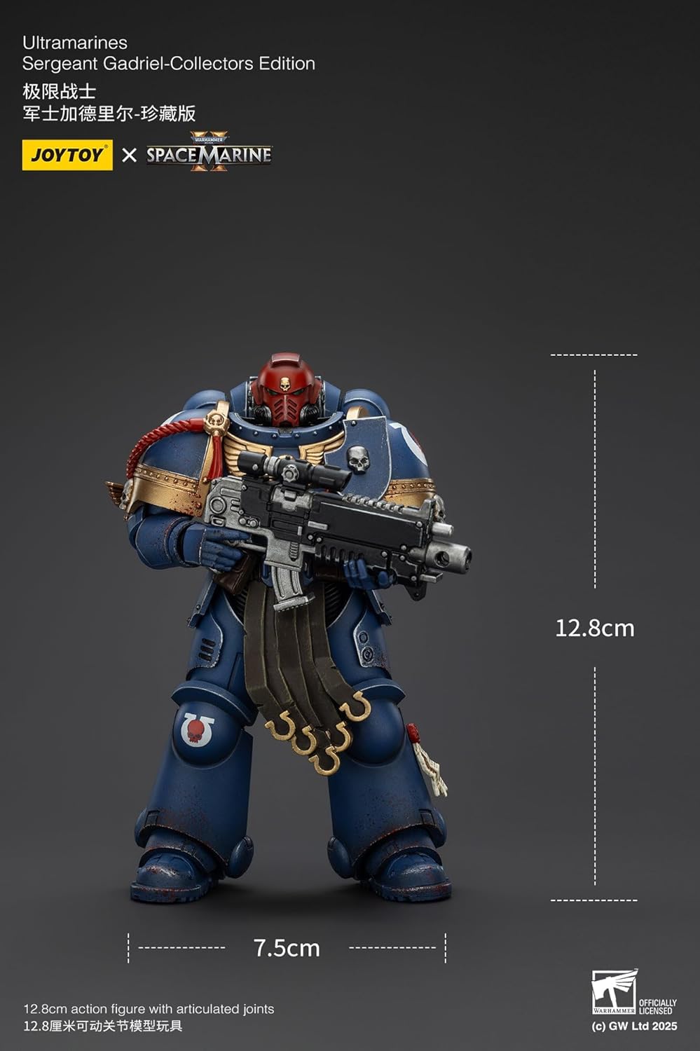 JOYTOY Warhammer 40,000 Ultra Marine Sergeant Gadriel - Collector's Edition Action Figure Complete Figure