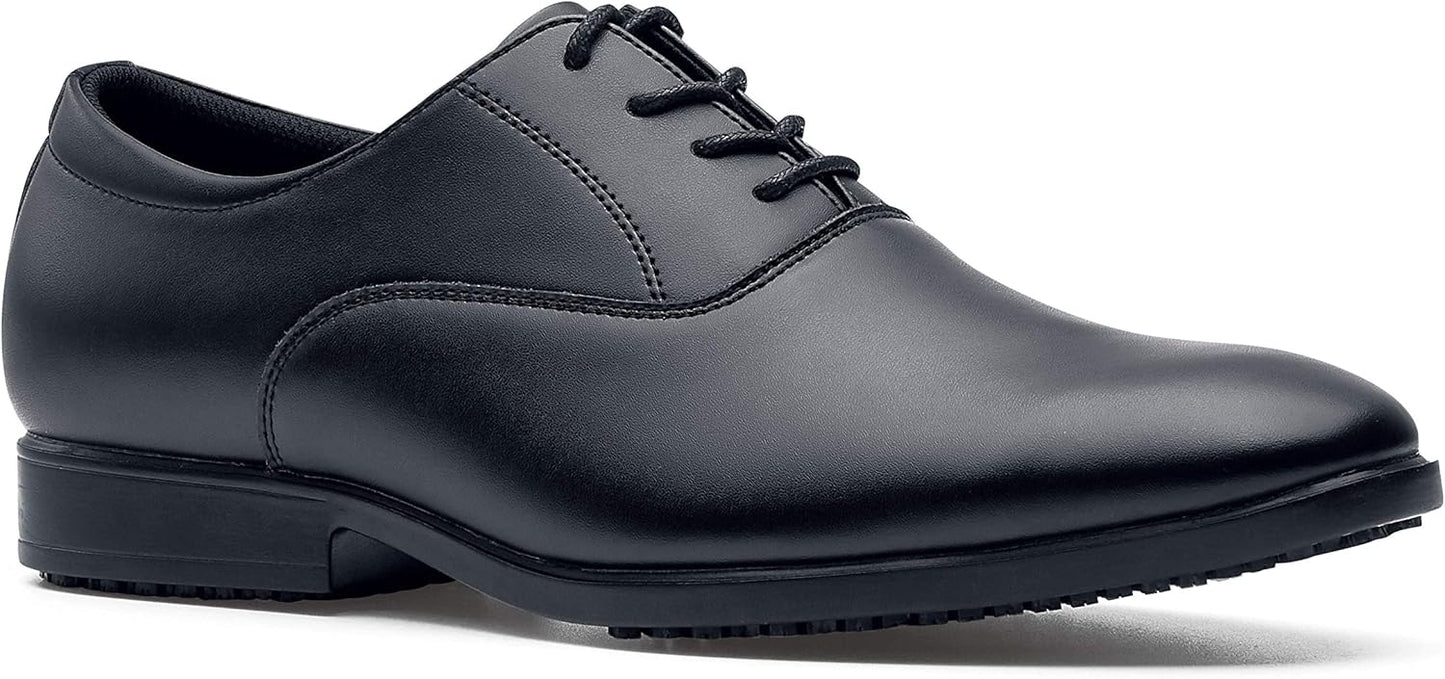 Shoes for Crews Ambassador II - Comfortable Work Shoes Made of Leather, Padded Insoles, Slip-Resistant Outsole, Classic Style for The Office, OB SR - for Men Black