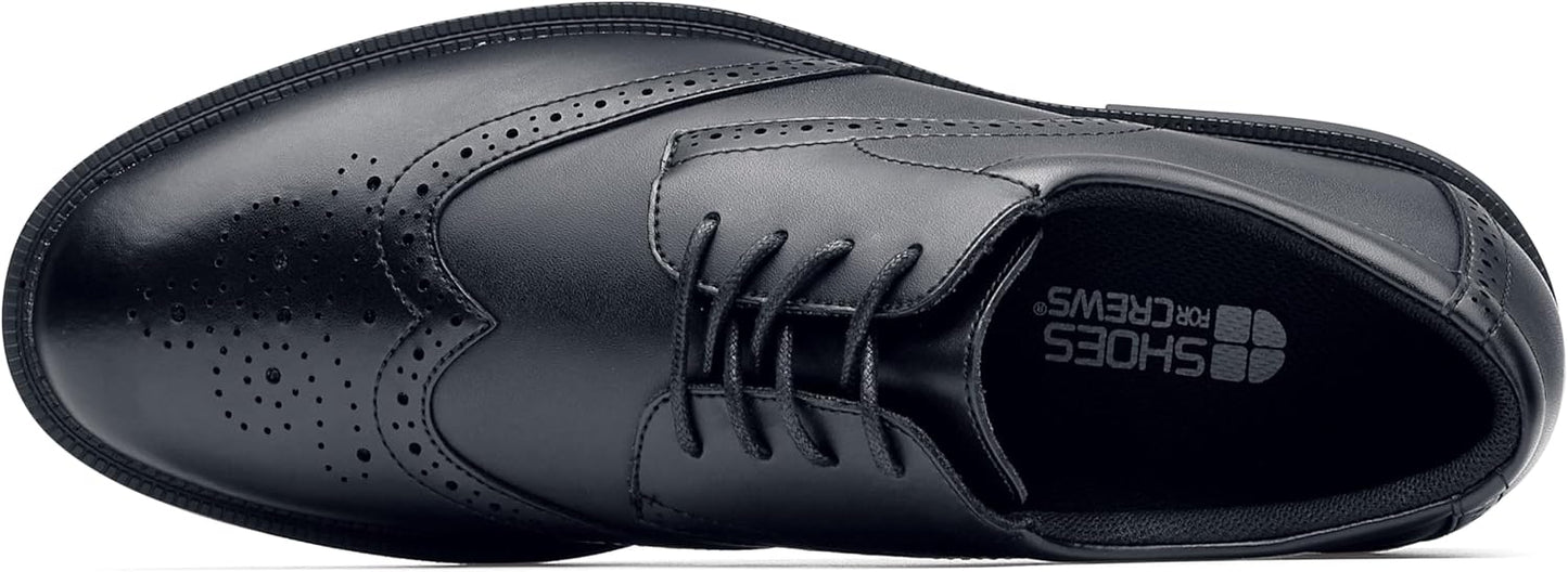 Shoes for Crews Men's Executive Wingtip III Leather Upper Dress Shoes