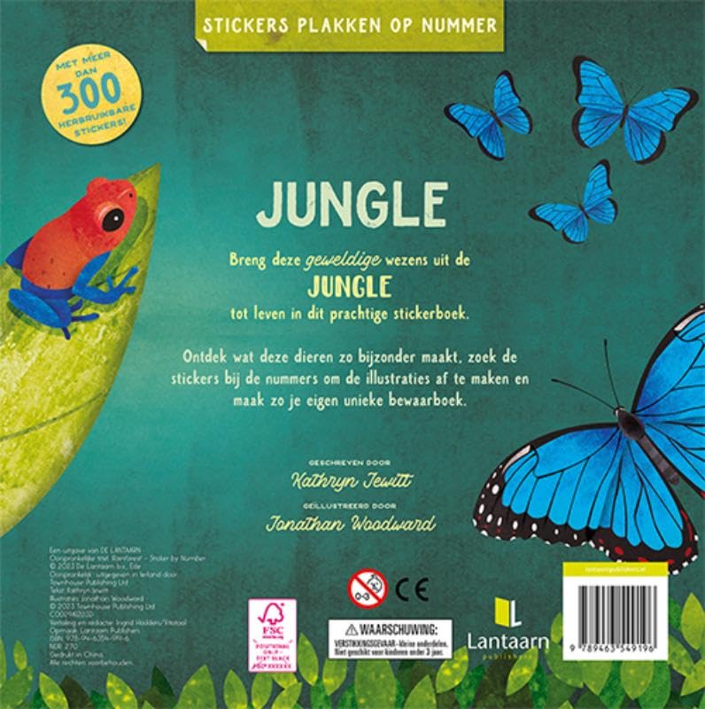 Stickers plakken op nummer - Jungle: Een prachtig boek vol stickers om te bewaren