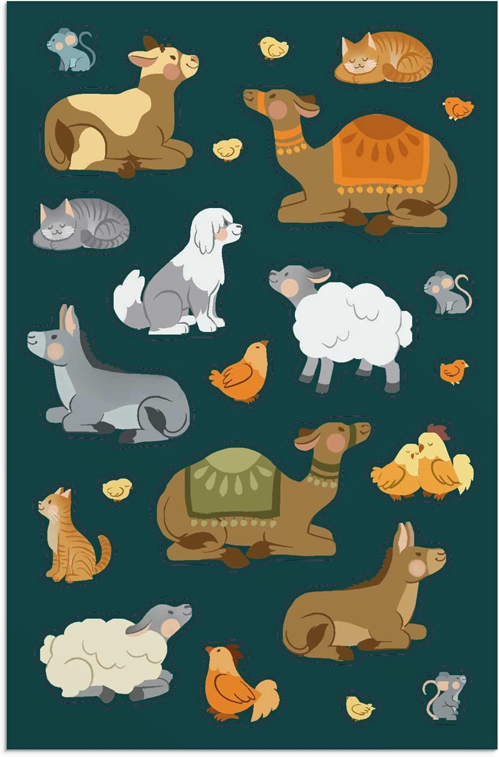 DaySpring - Nativity Sticker Cards – 8 DIY Christmas Cards, Envelopes and 8 Christmas Sticker Sheets - Create Your own Christmas Cards! Fun for The Whole Family! (J8907