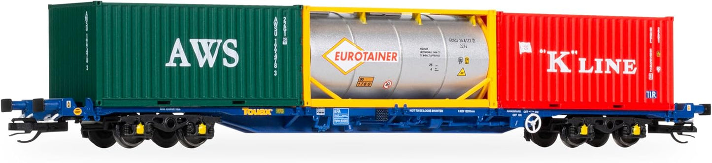 Hornby TT TT6030 Touax KFA Container Wagon with 3x20 Containers