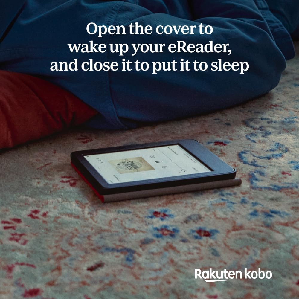 Kobo Clara Colour/BW SleepCover Case |Dusk Blue | Sleep/Wake Technology | Built-in 2-Way Stand | Vegan Leather | Compatible with 6” Kobo Clara Colour/BW eReader