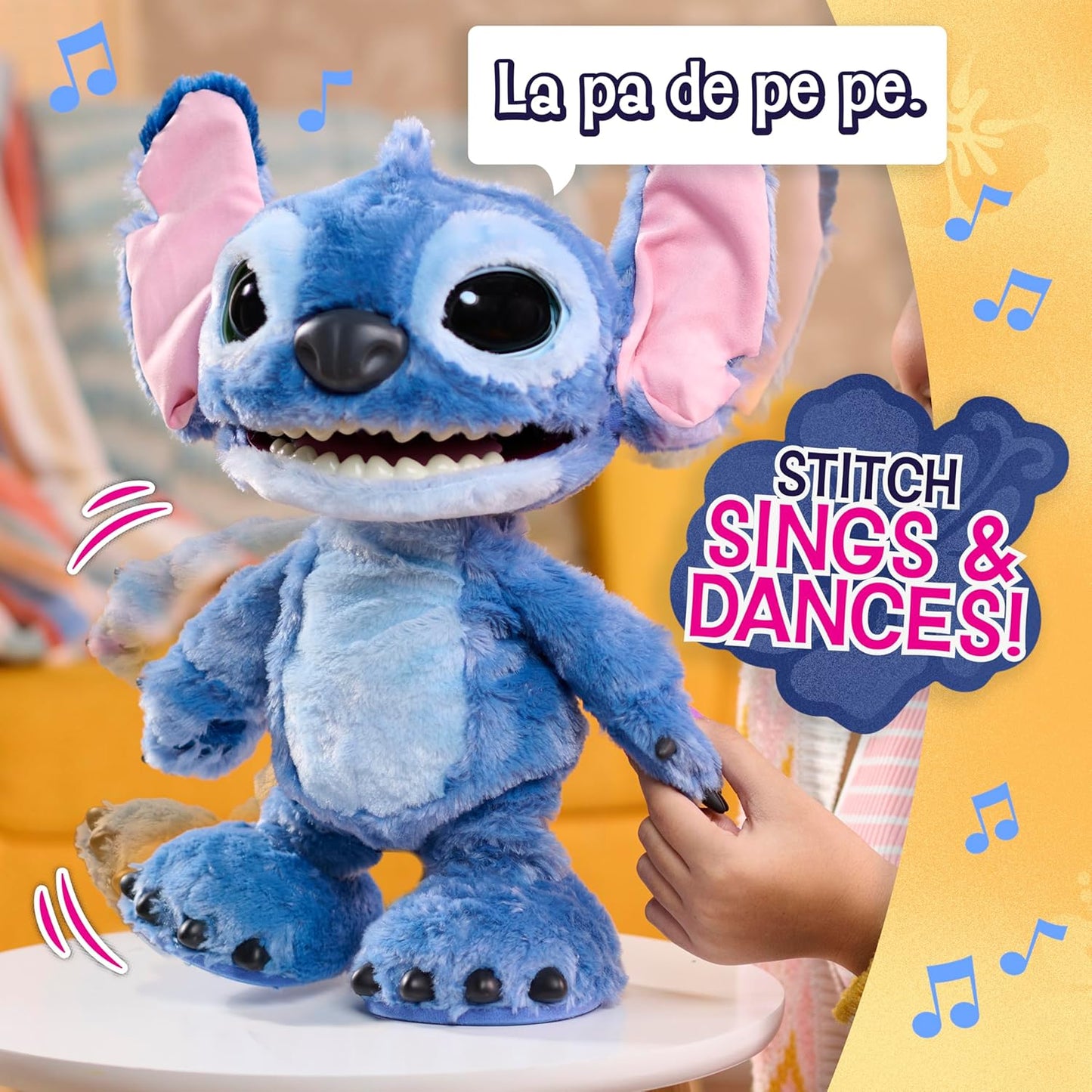 Disney Stitch Ultimate Stitch Interactive 17" Plush Toy, 100+ Sounds & Reactions, Inspired by Disney’s Live-Action Lilo & Stitch Film, New Movie Toy for Fans, Girls, Boys, Kids 3 and Up