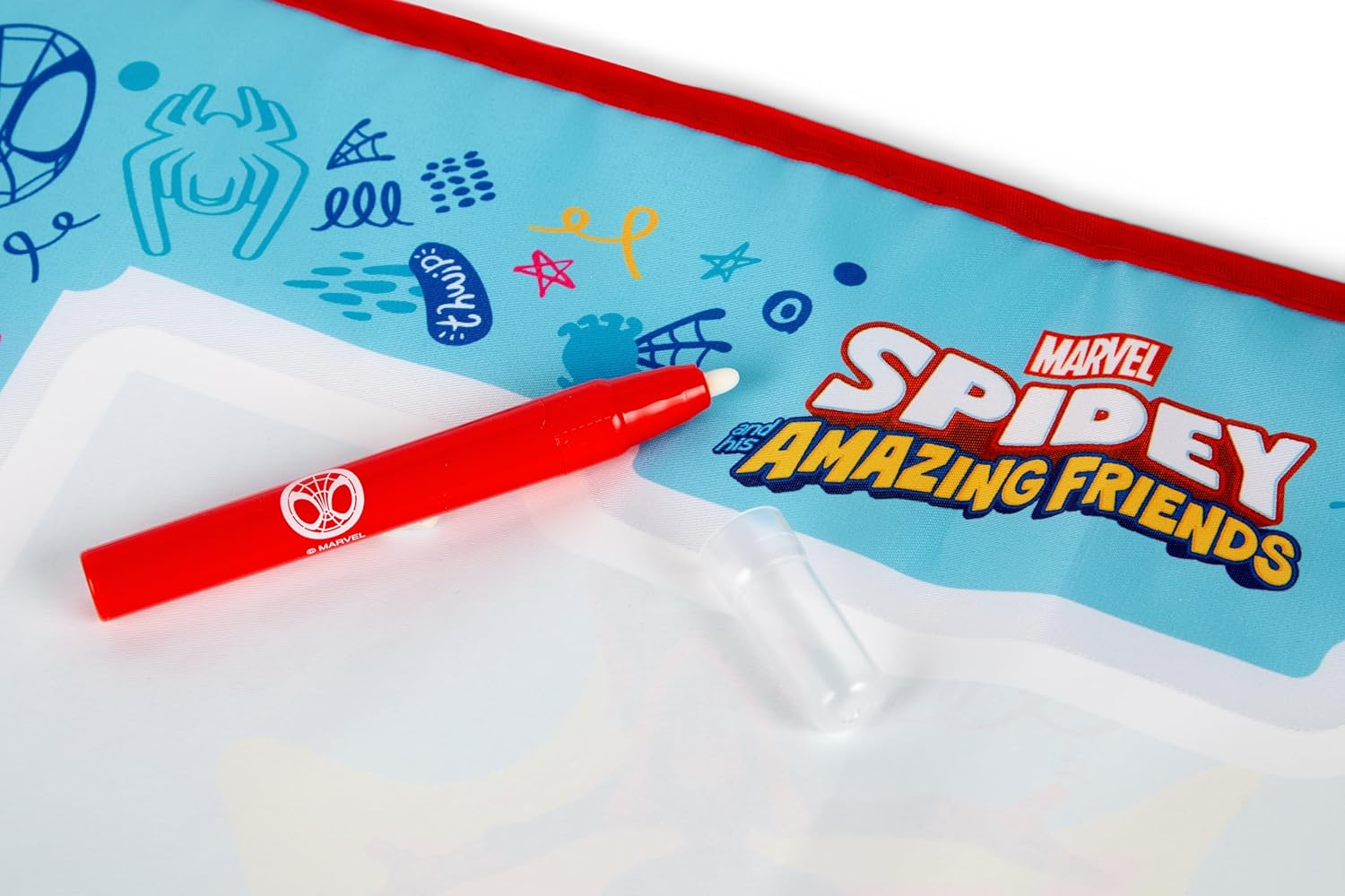 Spidey SP24359 Waterverfmat, Marvel-waterverfmat voor kinderen, herbruikbare tekenset met pen, schoon schilderen zonder chaos, creatief Disney speelgoed voor jongens en meisjes