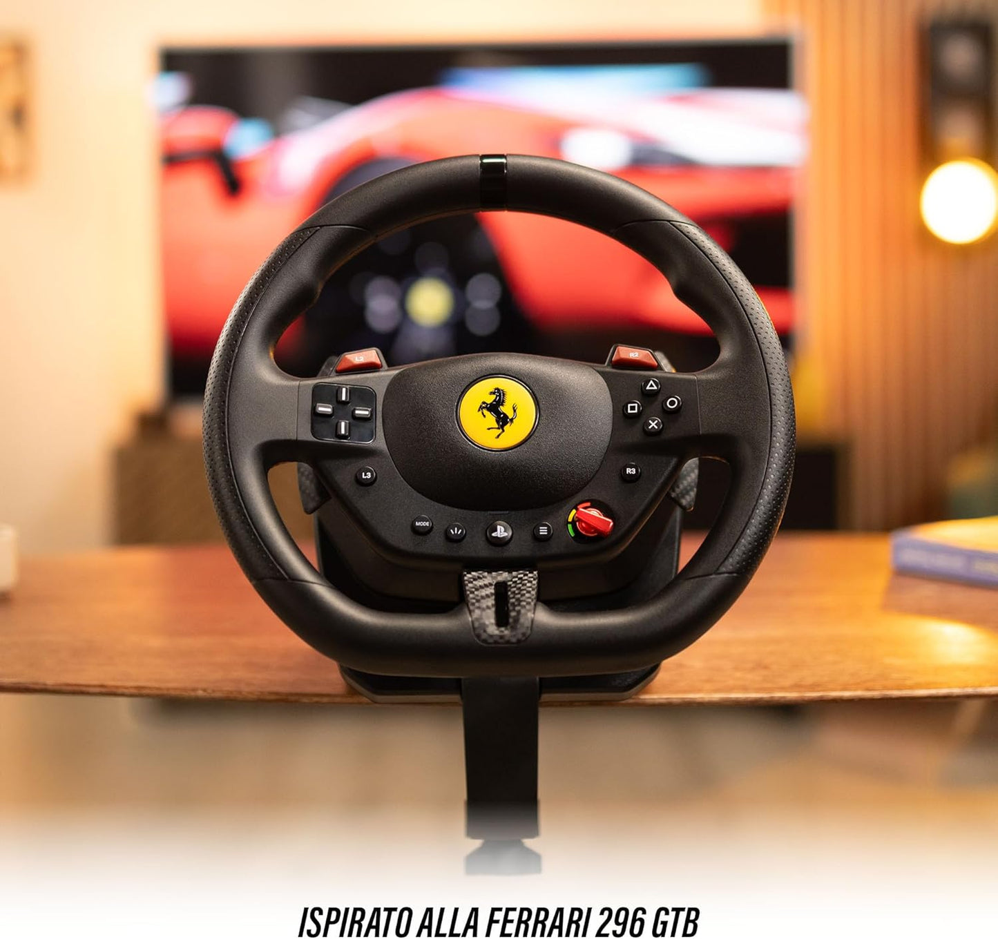 Thrustmaster T98 Ferrari 296 GTB, Racing Wheel for PS5, PS4, PC