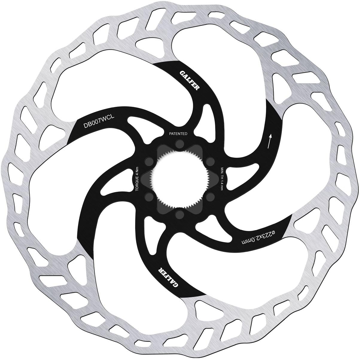 Galfer MTB-Bremsscheibe Wave Fixed Silber Gr. 223 mm