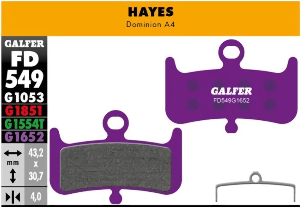 Galfer E-Bike Disc Brake Pad - Hayes - Dominion A4