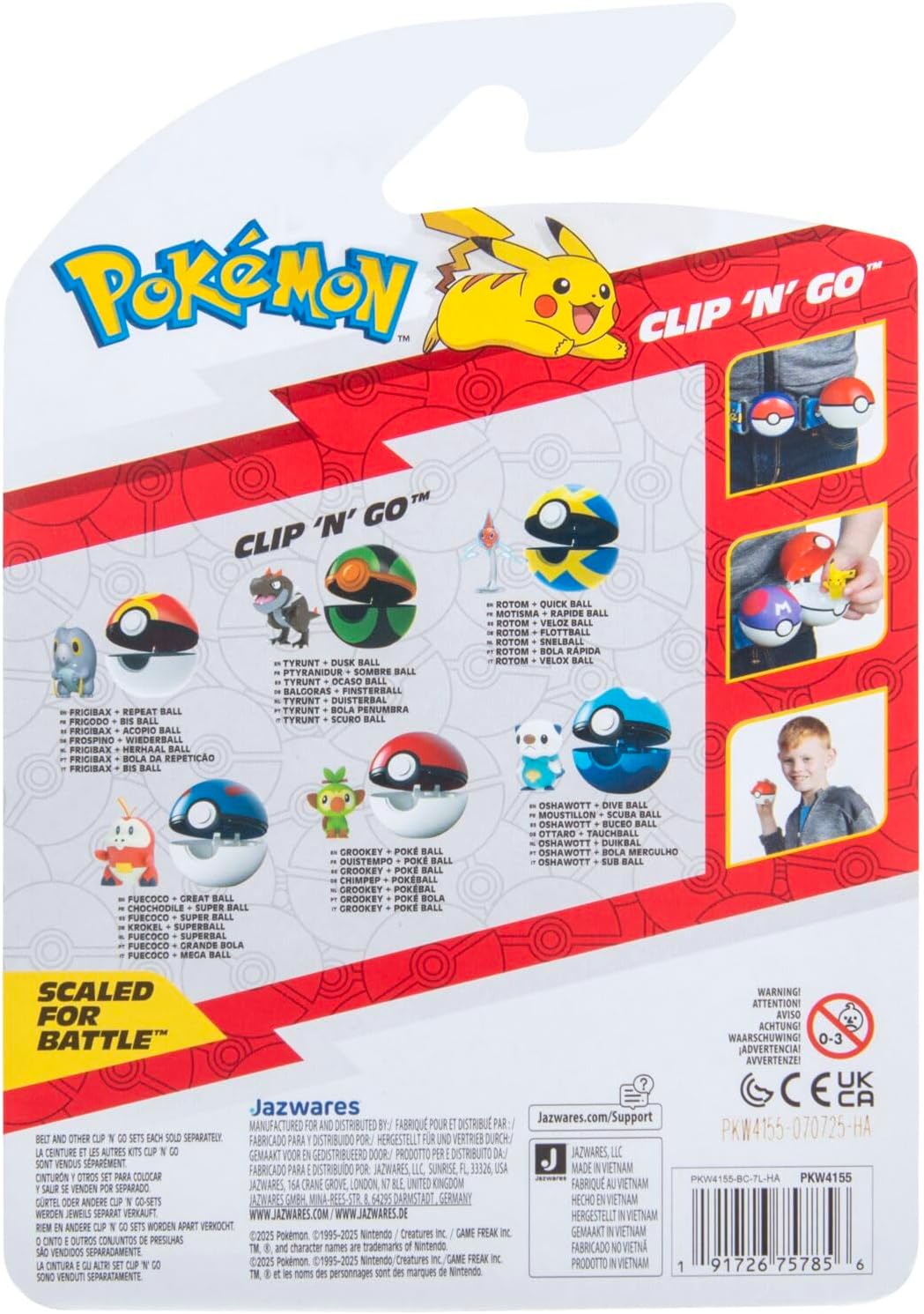 Pokemon - Clip 'n' Go - Rotom + Quick Ball/Speelgoed