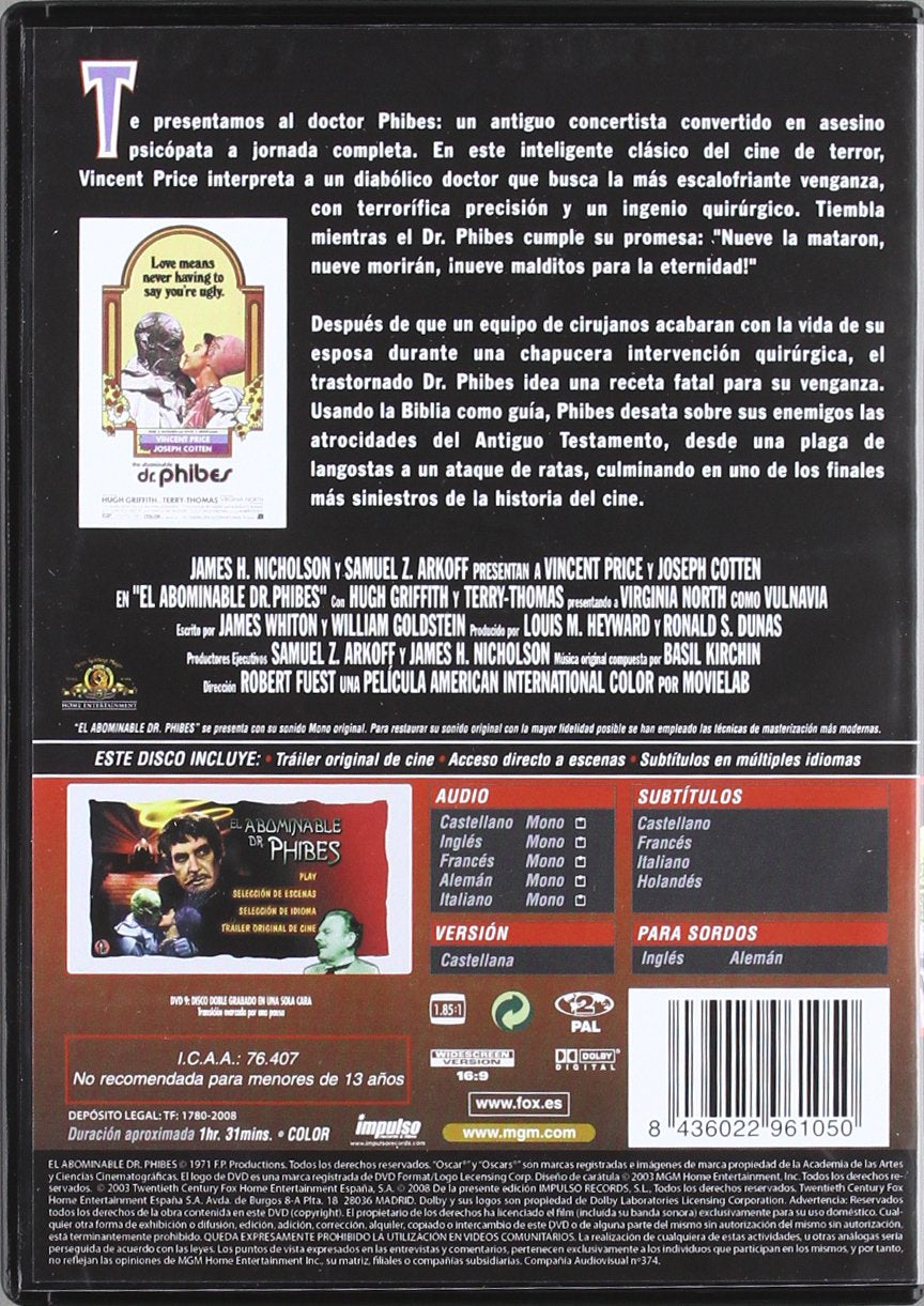 El Abominable Dr.Phibes - (Italian Import)