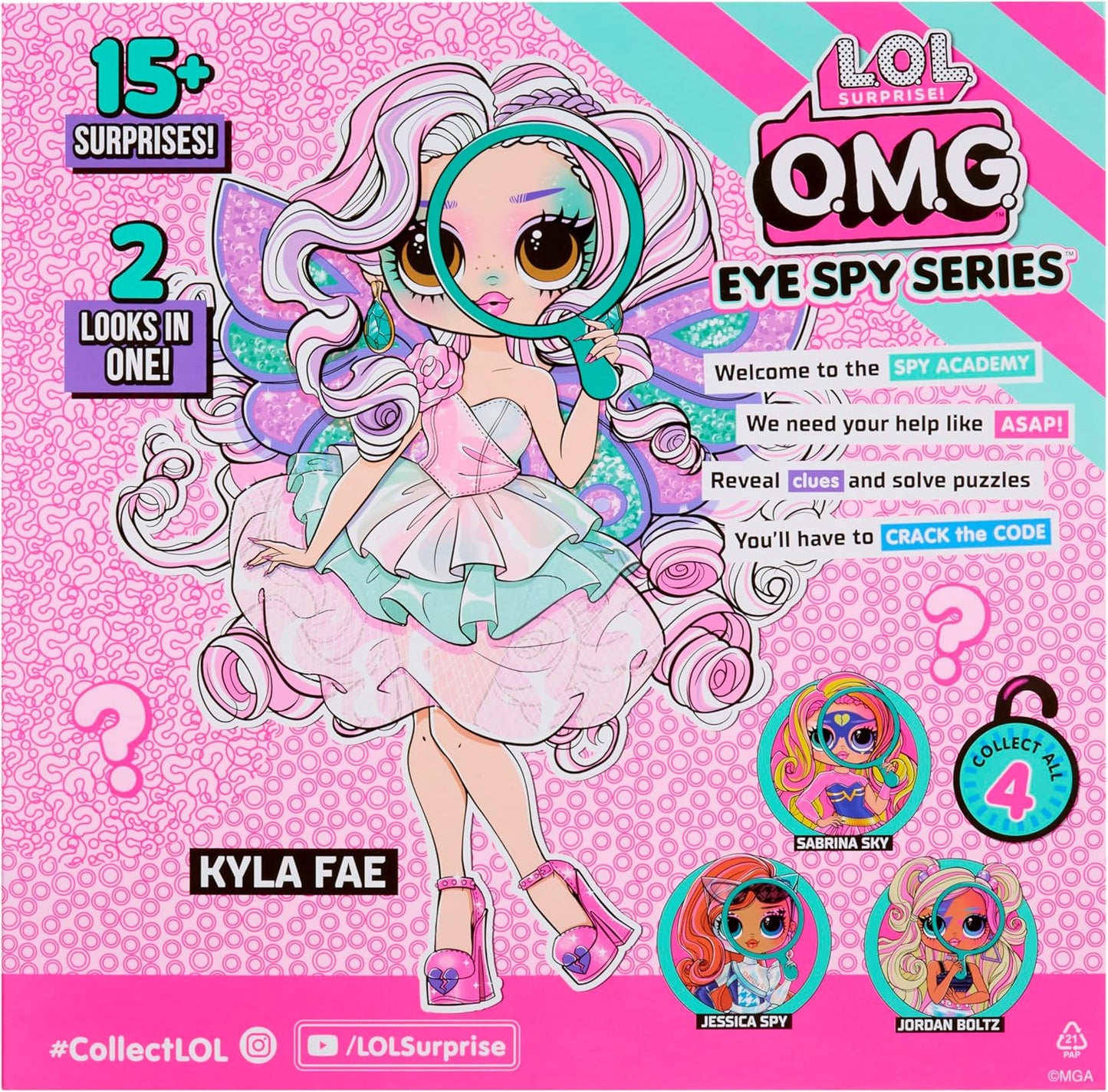 L.O.L. Surprise! OMG Eye Spy Series - Fairy - Includes 1 Doll, Comes with Fashions and Accessories, Solve Clues & Unlock Surprises, Collect All 4 Dolls