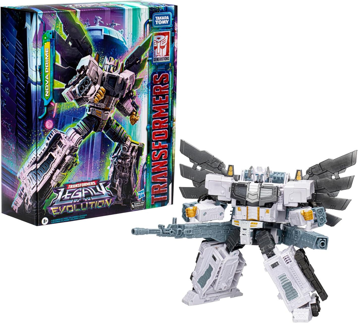 Transformers Toys Legacy Evolution Leader Class Nova Prime Toy, 7-inch, Action Figures for Boys and Girls Ages 8 and Up (Amazon Exclusive
