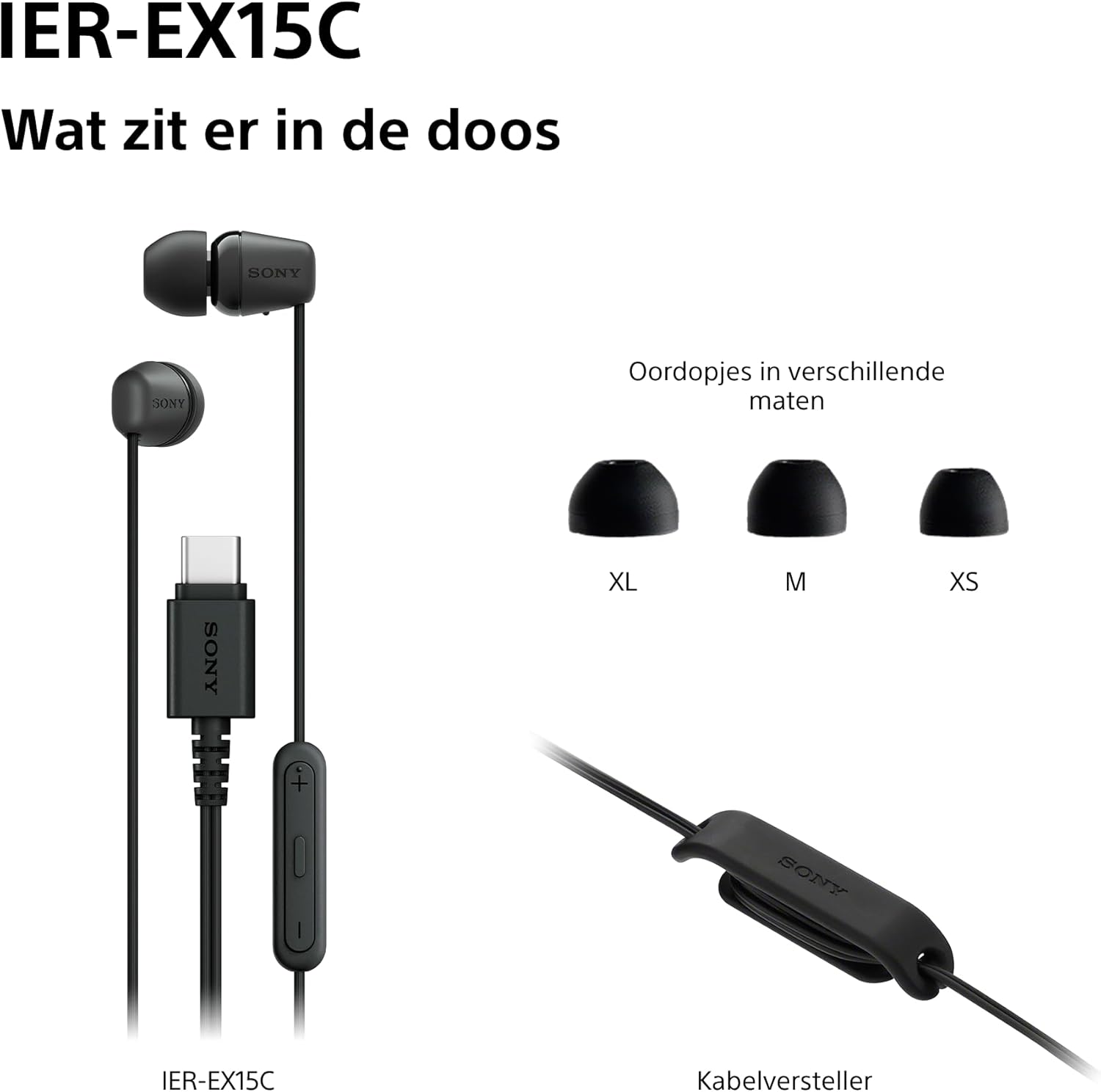 Sony IER‑EX15C USB‑C Wired Earbuds with Mic – Lightweight In‑Ear Headphones for Android, iPhone, Laptop & PC – Tangle‑Free Cable, Clear sound – Perfect for Travel & Everyday Use – Pink