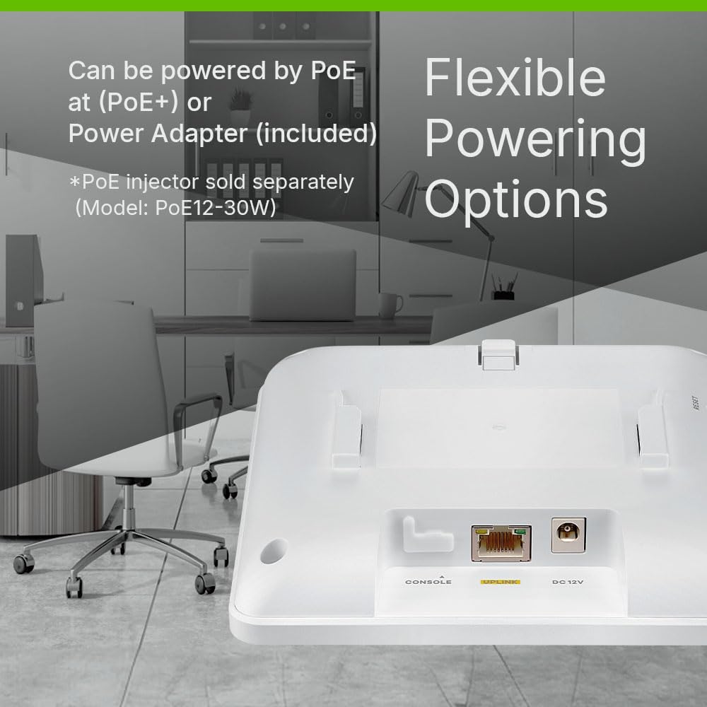 Zyxel WiFi 7 BE5100 NebulaFlex Access Point | 4-Stream Dual-Radio | for Small Businesses | Smart Mesh MLO | 2.5GbE | Power Adapter Included | Nebula App/Cloud or Standalone
