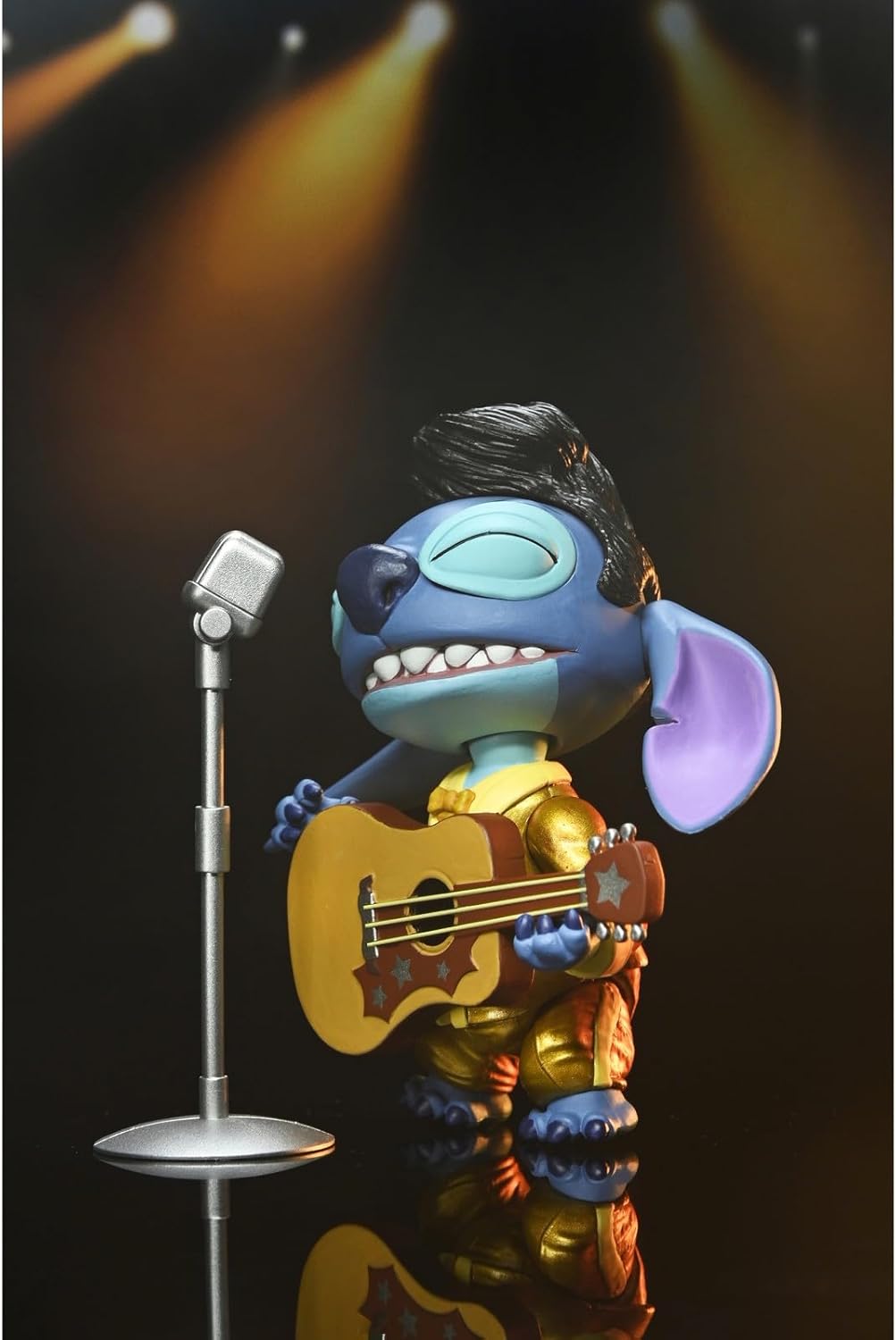 Ultimate Gold Suit Elvis Stitch Scale Action Figure 2" Lilo & Stitch Disney