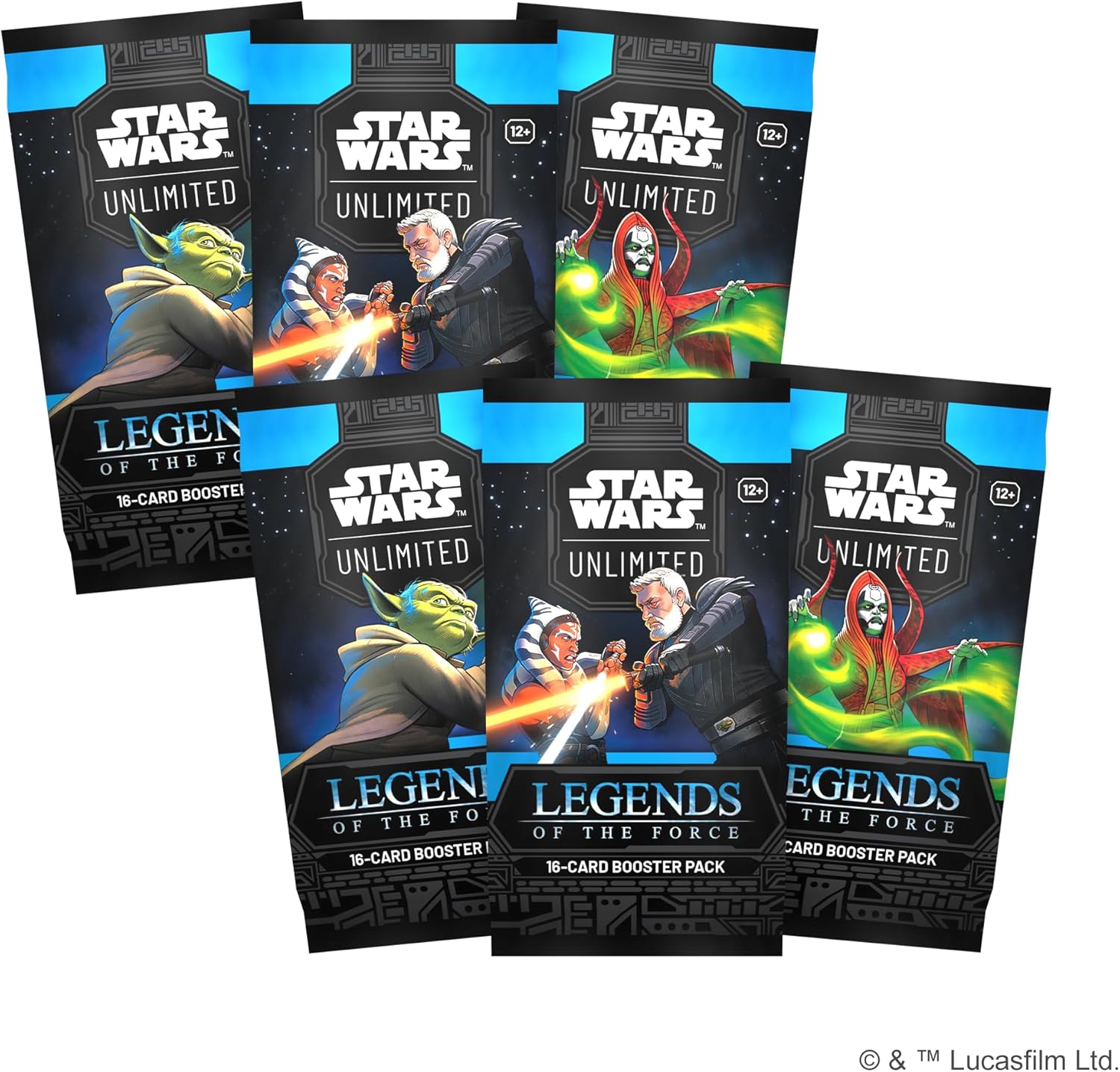 Fantasy Flight Games - Star Wars: Unlimited Trading Card Game Legends of the Force PRERELEASE BOX - Includes 6 Booster Packs & Exclusive Promo Cards, Ages 12+, 2+ Players, 20 Minute Playtime