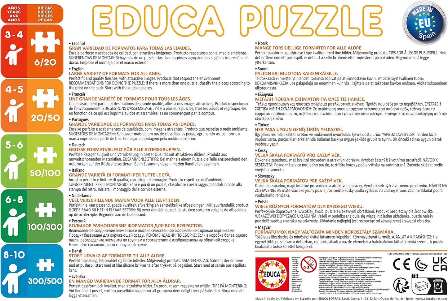 Educa 17151, draak en ridder, puzzel met 2 x 48 stukjes voor kinderen vanaf 4 jaar
