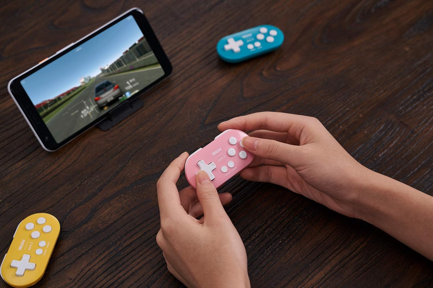 8Bitdo Zero 2 Bluetooth Gamepad Keychain Sized Mini Controller for Switch, Windows, Android, macOS & Raspberry Pi(Pink Edition