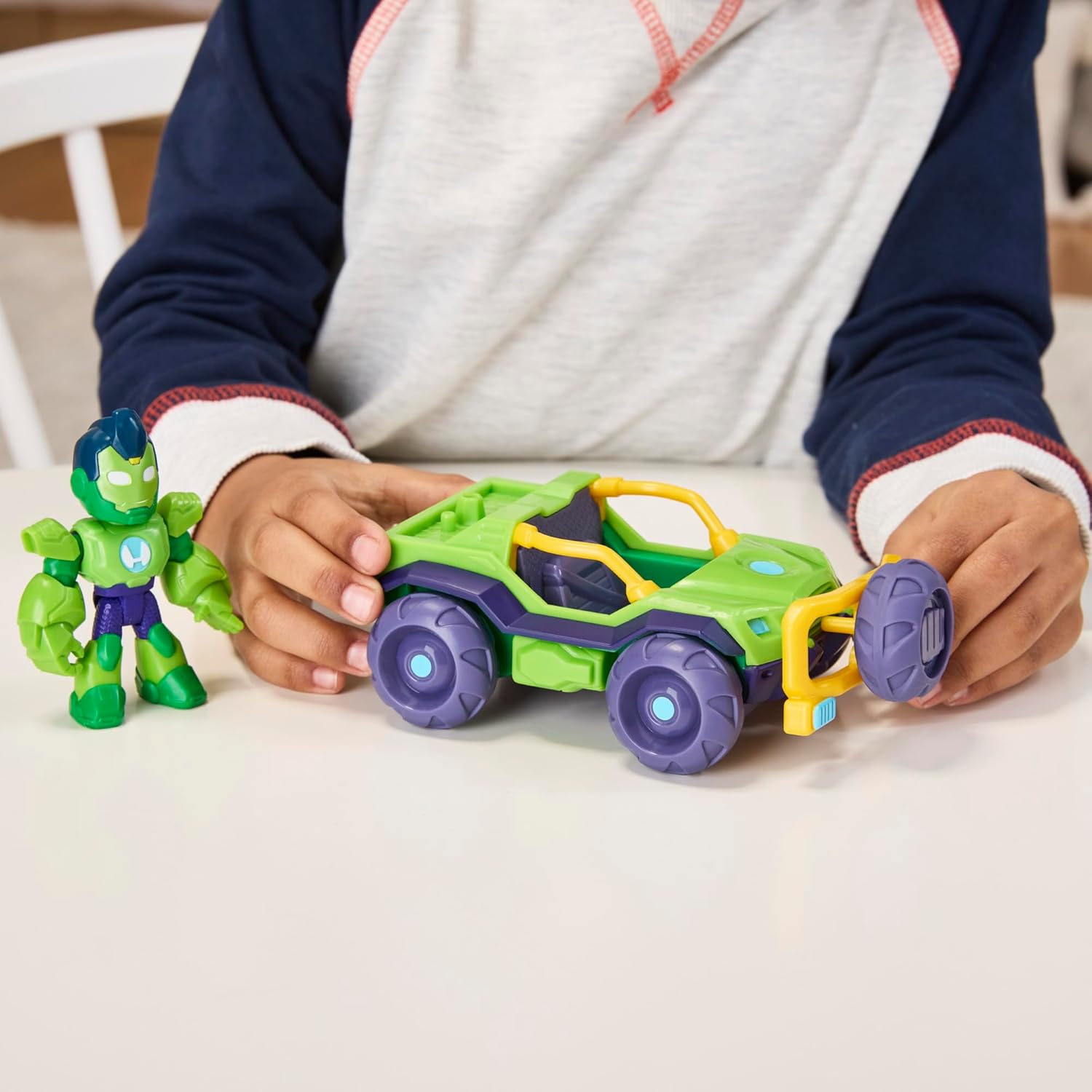 Marvel Iron Man and his Awesome Friends Iron Hulk, Action Figure and Toy Vehicle, Green