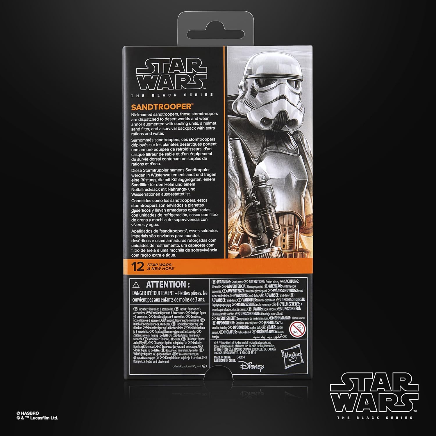 Star Wars The Black Series Sandtrooper, Neue Hoffnung Premium Action-Figur zum Sammeln (15 cm