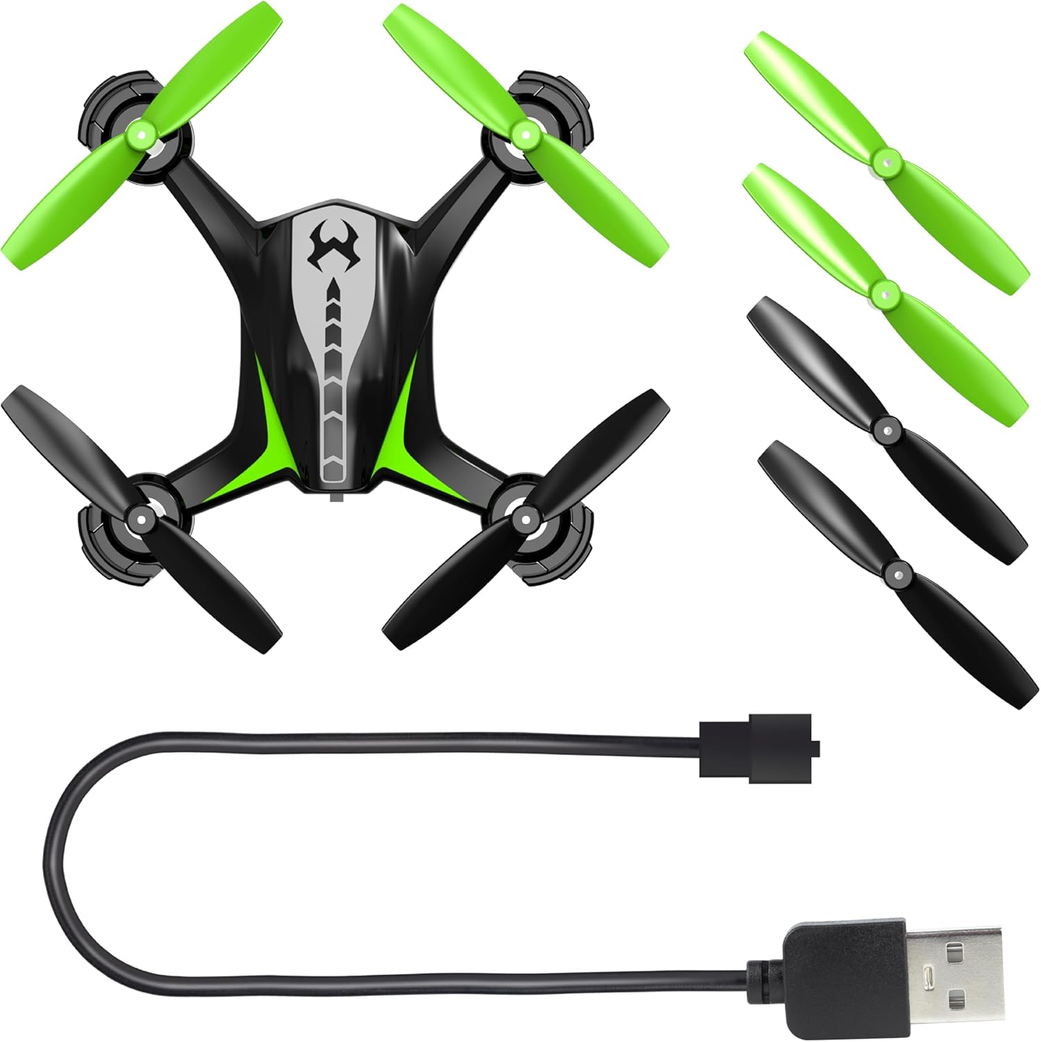 Sky Viper Dash Nano Drone Black/Green, 2 x 2 x 0.7 Inches