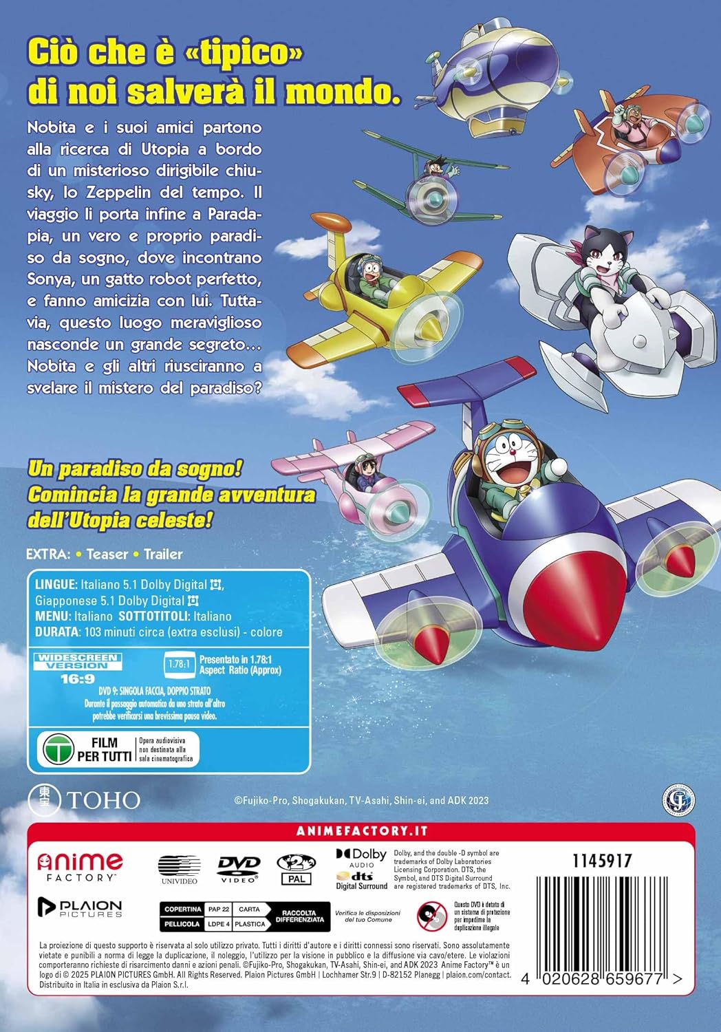 Doraemon - Il Film - Nobita E L`Utopia Celeste - (Italian Import)