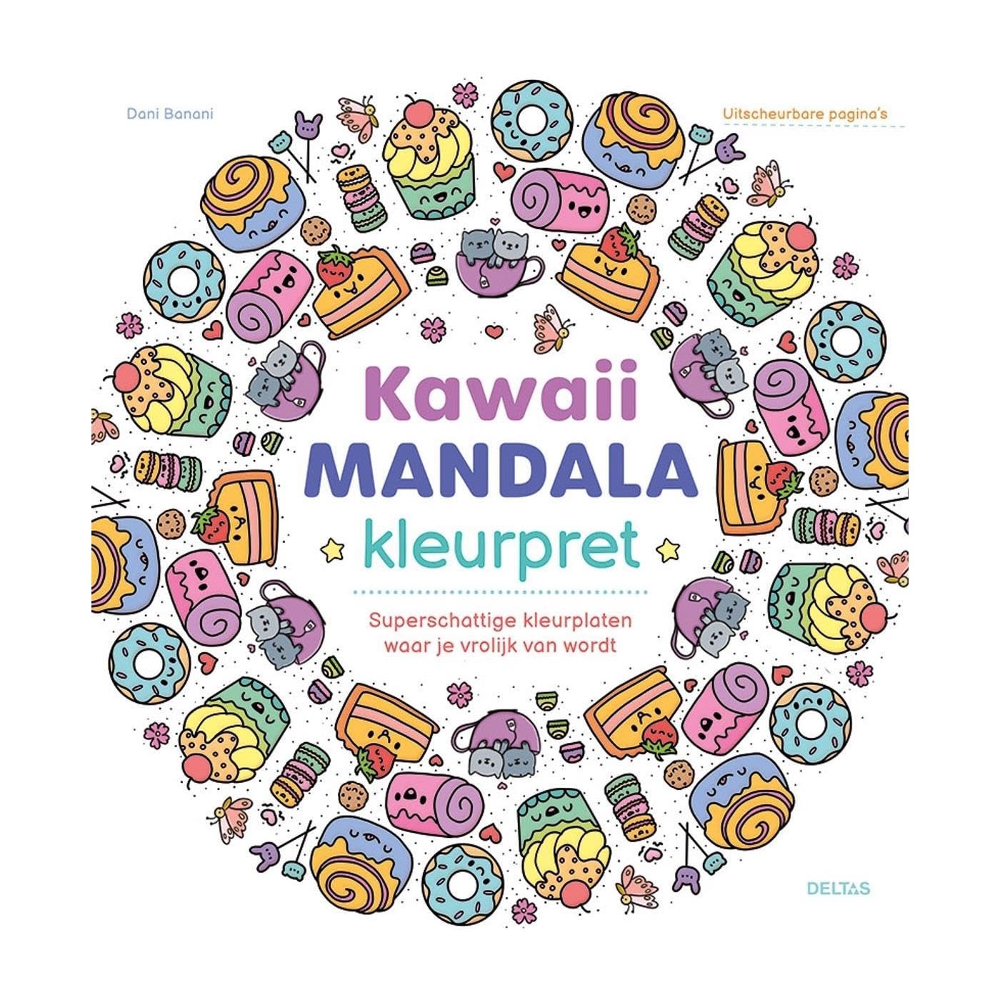 Kawaii Mandala kleurpret: Superschattige kleurplaten waar je vrolijk van wordt
