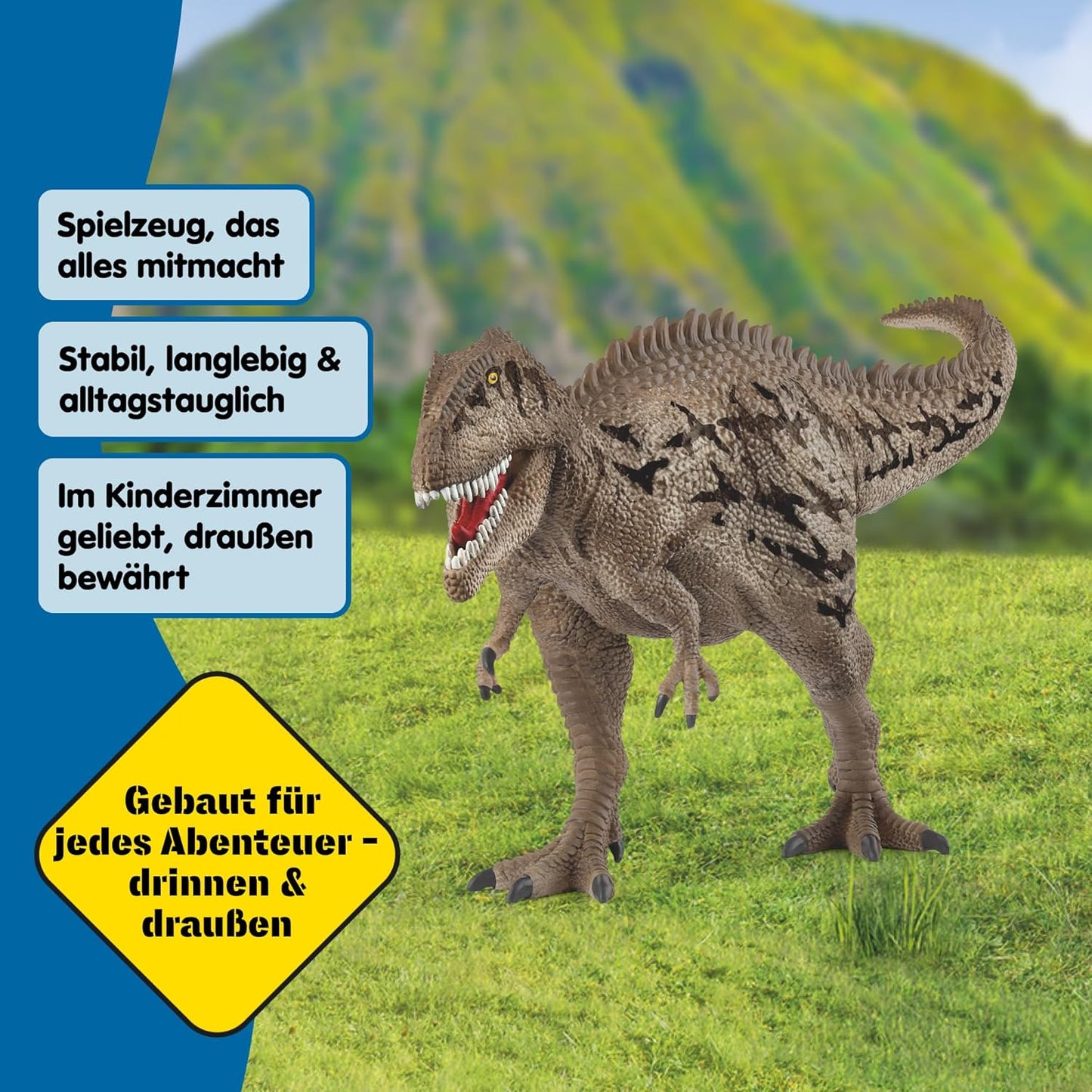 Schleich Dinosaurs | Carcharodontosaurus 15048 | Dinosaure réaliste avec mâchoire Mobile | idée Cadeau pour Filles et garçons | Jouet Dinosaure dès 3 Ans | 8 x 33 x 13 cm