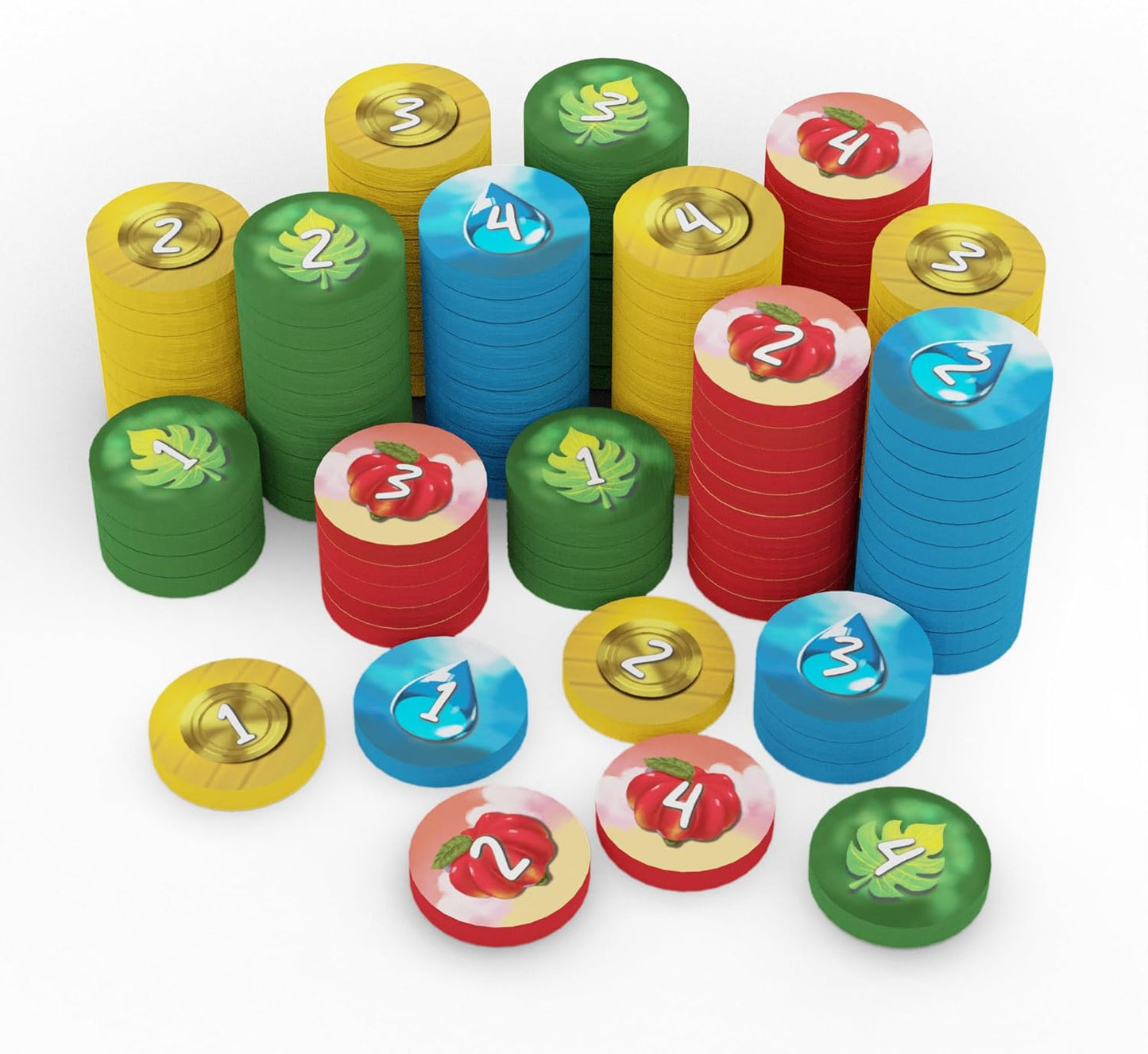 Bad Comet Life of The Amazonia Upgraded Wooden Resource Tokens (180 Count) for 1-4 Players, Ages 12+