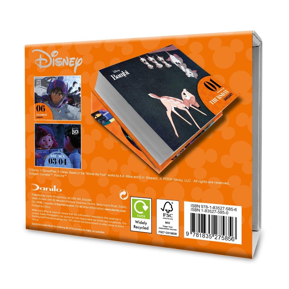 2026 CALENDAR DISNEY ANIMATION PAGE A DAY DESK BLOCK OFFICIAL PRODUCT