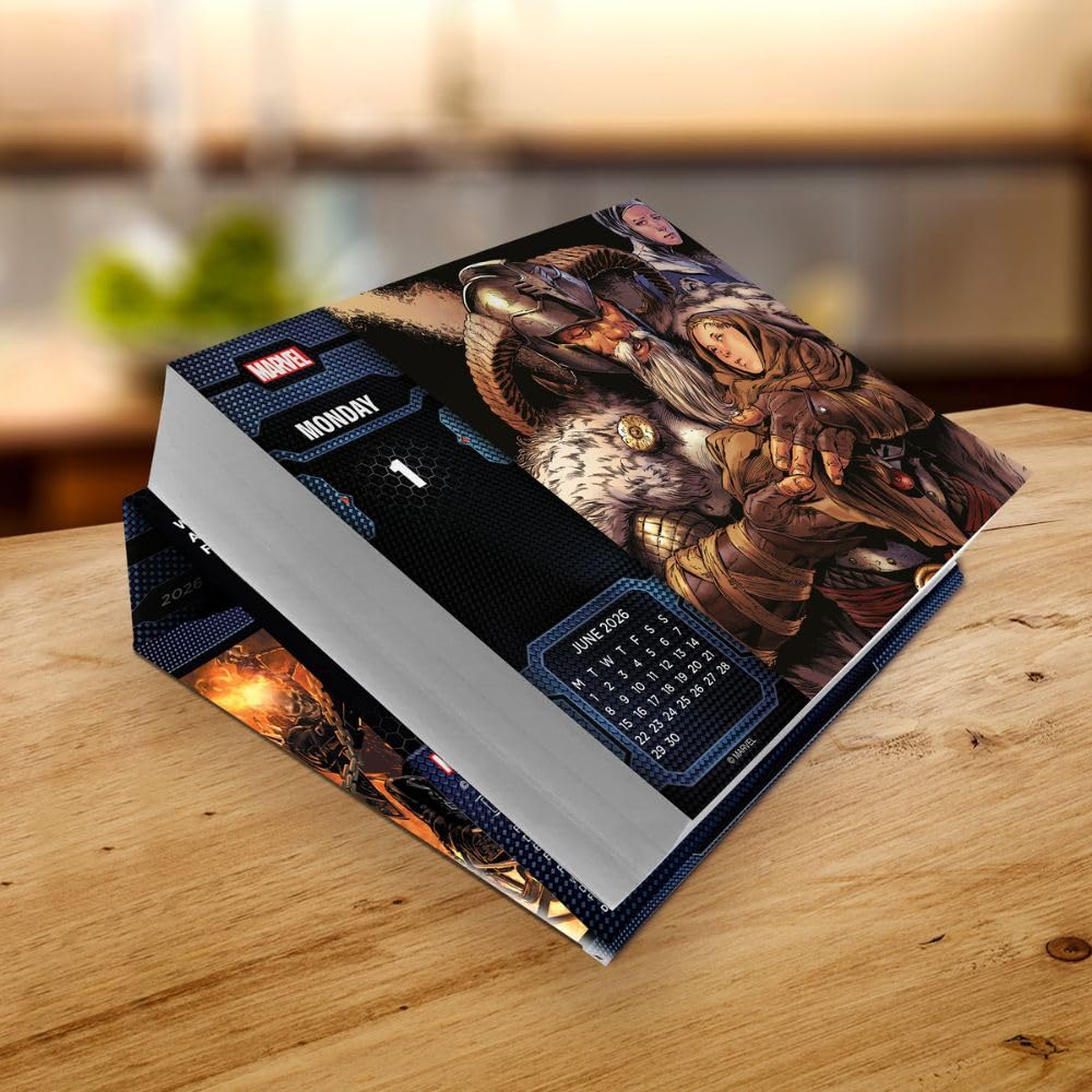 2026 CALENDAR MARVEL PAGE A DAY DESK BLOCK OFFICIAL PRODUCT