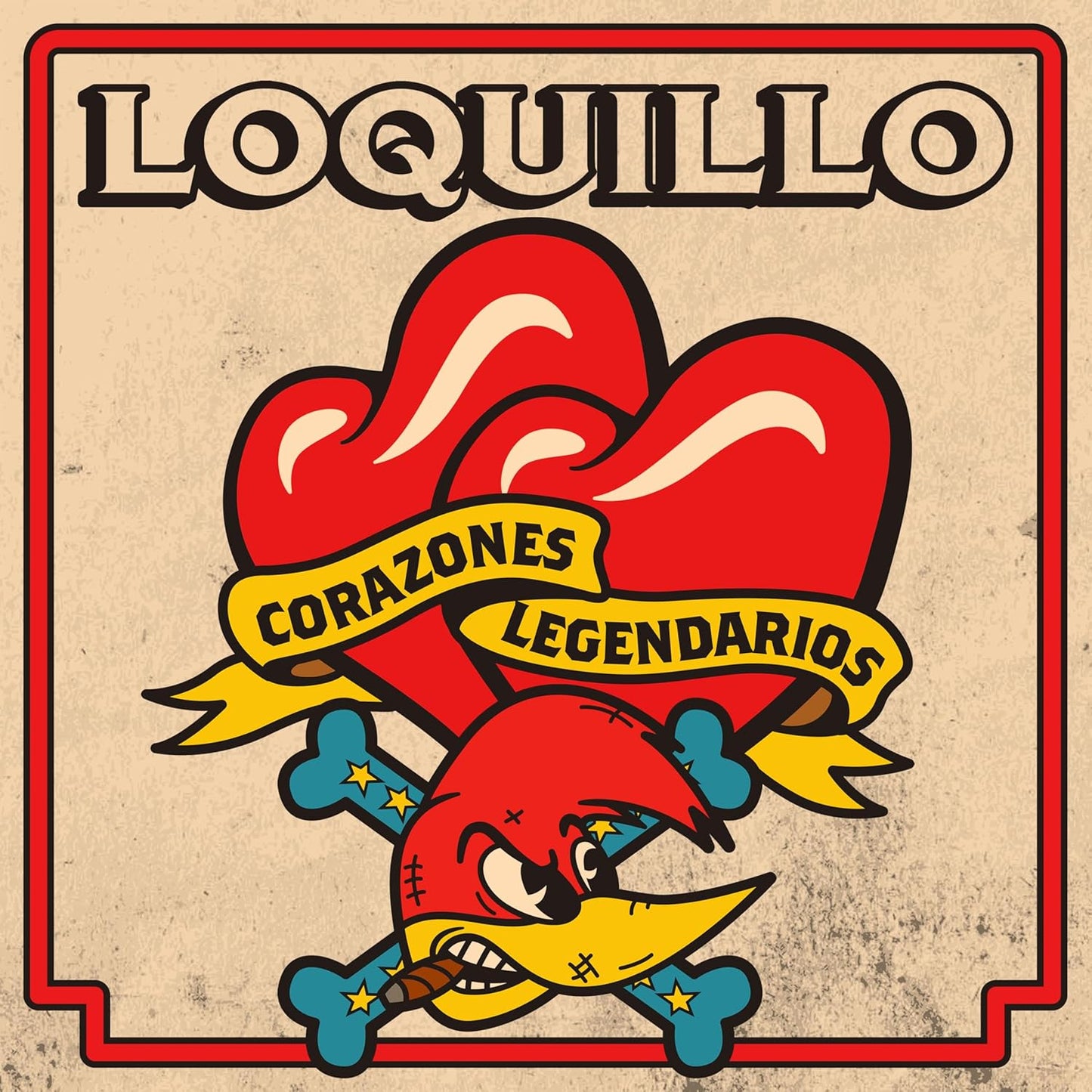 Corazones Legendarios - Red & Yellow Splatter