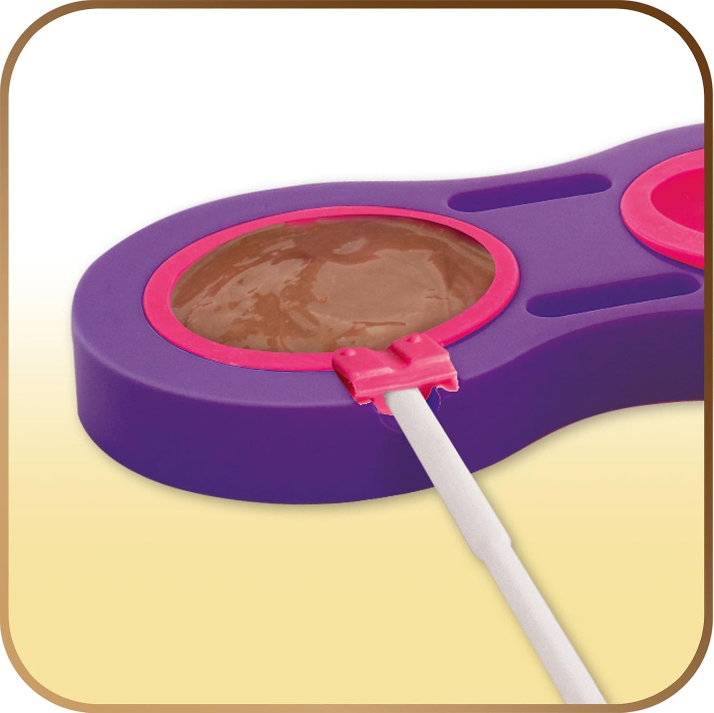 MegaBleu - CHOCOLADE LOLLY MAKER - Inclusief 4 vormen en tekststempels - Gemakkelijk chocolade smelten en knutselen - Maak gepersonaliseerde geschenken - Leuk en heerlijk - Cadeau idee voor 6+