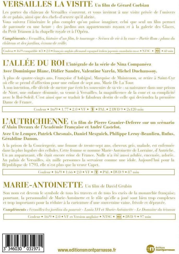 Versailles, La Visite + L'allée Du Roi (l'intégrale) + L'autrichienne + Marie-antoinette