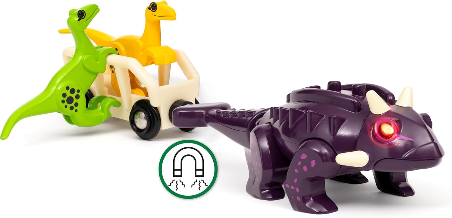 BRIO World 36082 Dinosaurier Ankylosaurus | Zug & Dinosaurier-Spielset für Kinder ab 3 Jahren